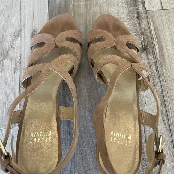 EUC Stuart Weitzman Slingback Nubuck Heel Sandals - Picture 10 of 10